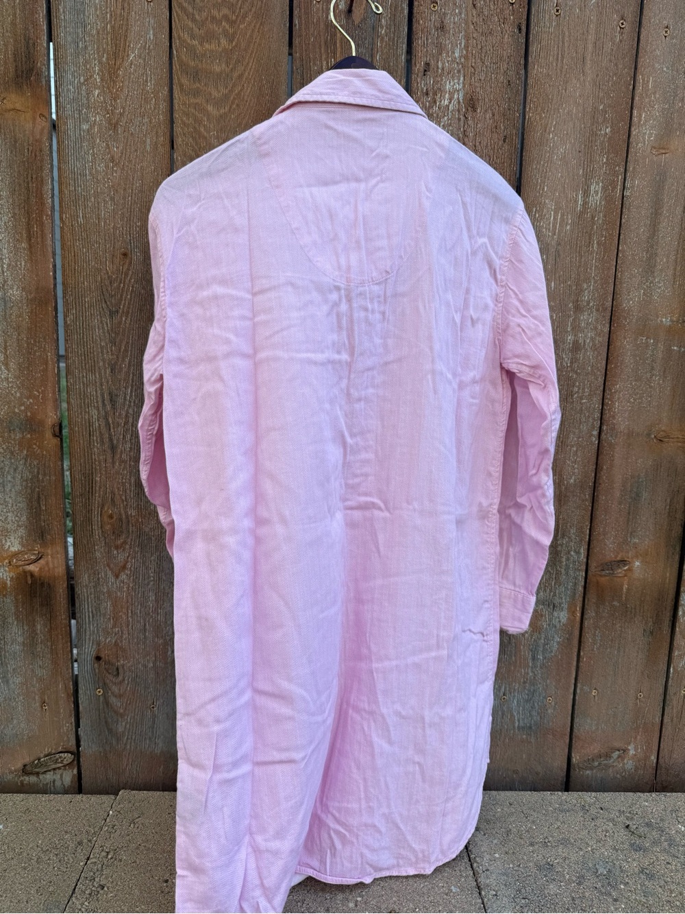 LRL Women’s Pink Chevron Sleep Shirt Dress Button Down Long Sleeve Small - Picture 8 of 10